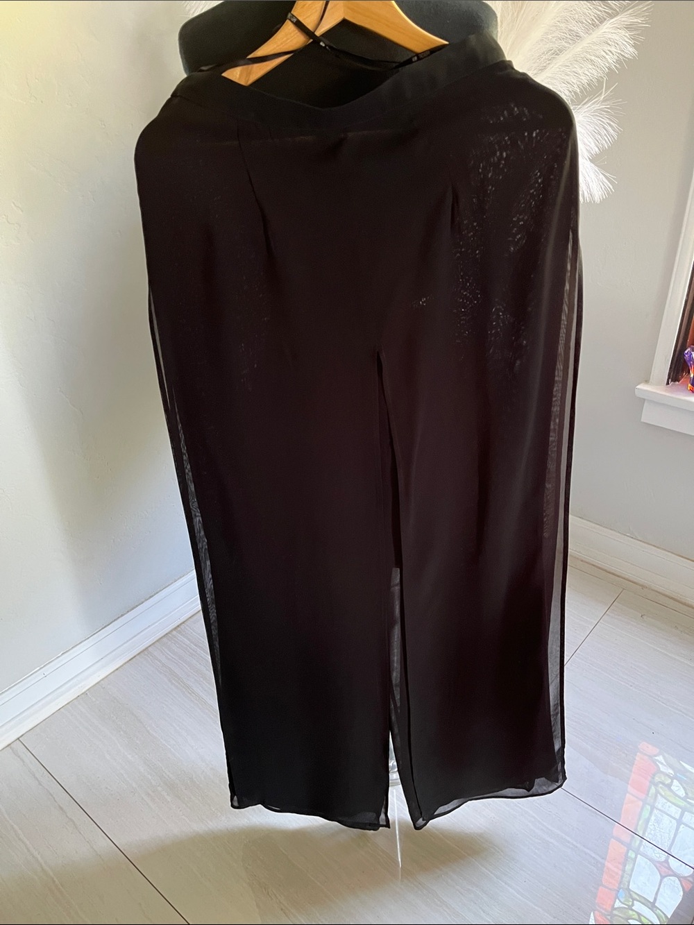 Tadashi Shoji Black Wide Leg Pants